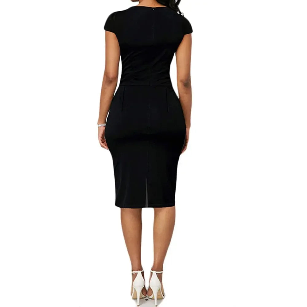 Danielle Midi Slim Office Pencil Bodycon Dress