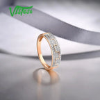 LUX 14K 585 Rose Gold Bling Ring