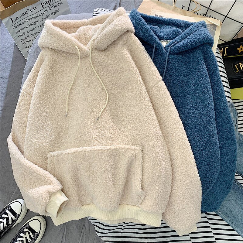 Hooded Fleece Pullover Sweater