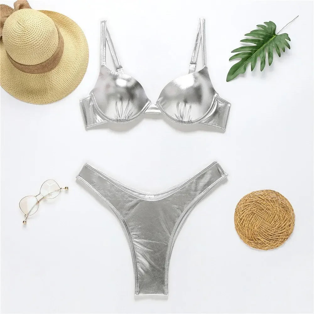 Mimi Metallic Push Up Bikini