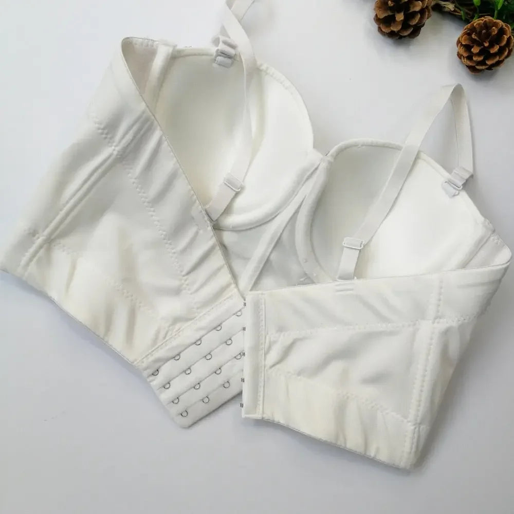 Irene Tinnie Sexy Rhinestone Bustier Corset Push Up Night Club Bralette Women&#39;s New Fashion Bra Cropped Top Plus Size Vest