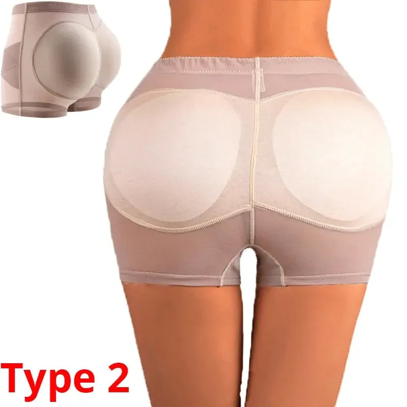 YBFDO Shapewear Padded Hip Butt Lifter Panties High Waist Trainer for Women Tummy Control Body Shaper Hip Enhancer Thigh Slim