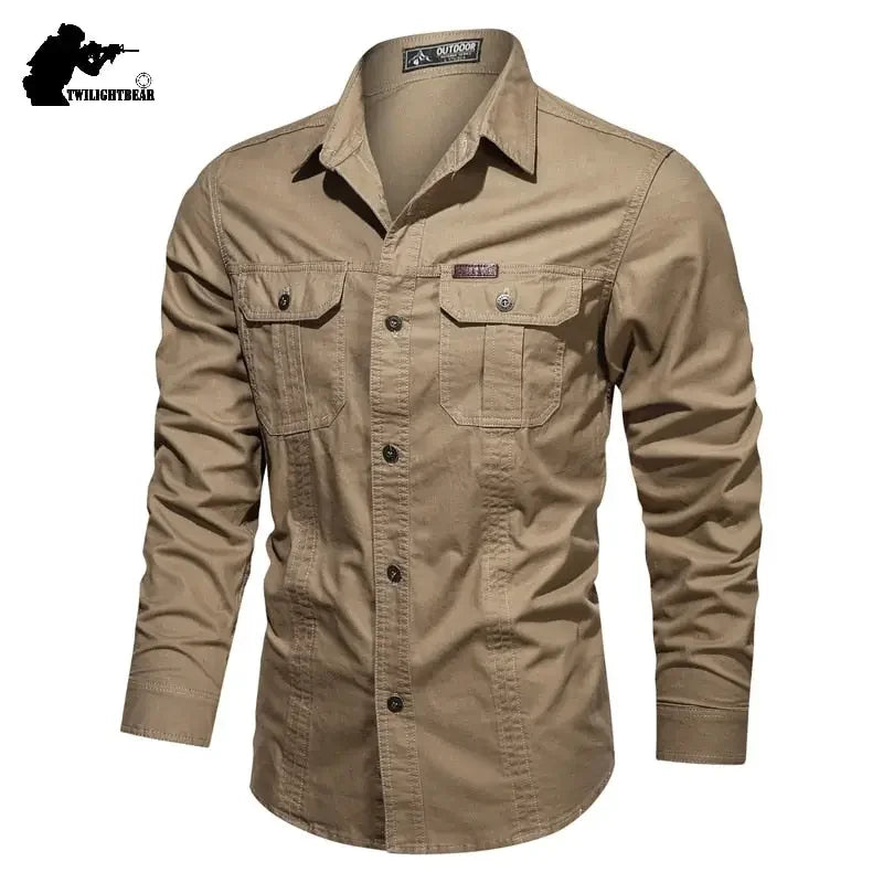 New Men&#39;s Casual Shirt 5XL 6XL Male Overshirt 2020 Military Cotton Shirts Men Brand Clothing Leisure Shirt Blouse AF1388