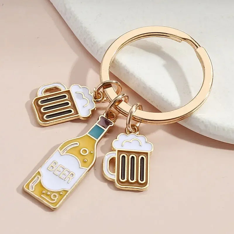 Cute Key Ring For The Red Wine Lover