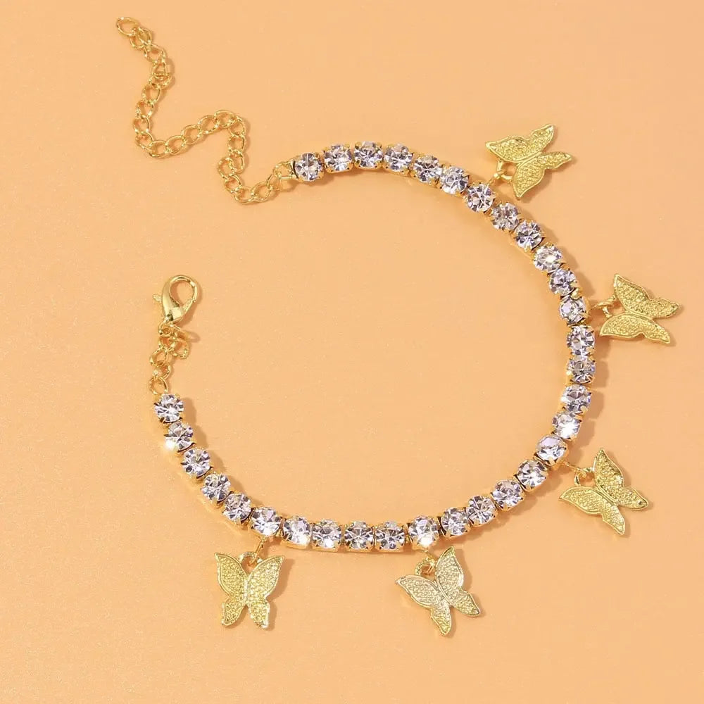Cute Rhinestone Anklet Bracelet