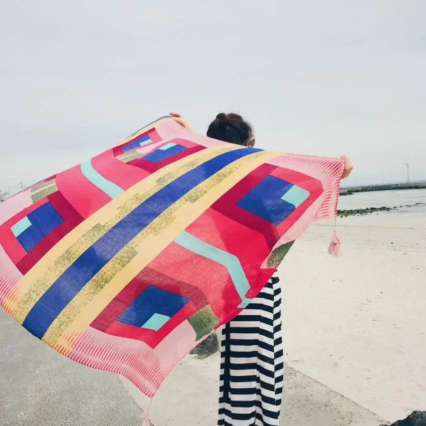 Oversized Boho Cotton Beach Blanket - LUXLIFE BRANDS
