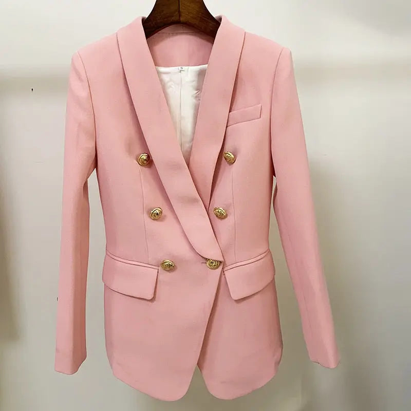 Slim Fit Blazer With Metal Buttons - LUXLIFE BRANDS
