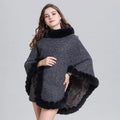Faux Rabbit Velvet Warm Pullover Poncho