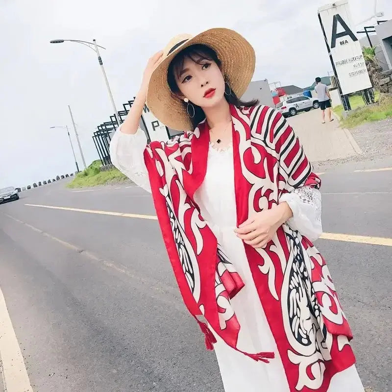 Oversized Boho Cotton Beach Blanket - LUXLIFE BRANDS