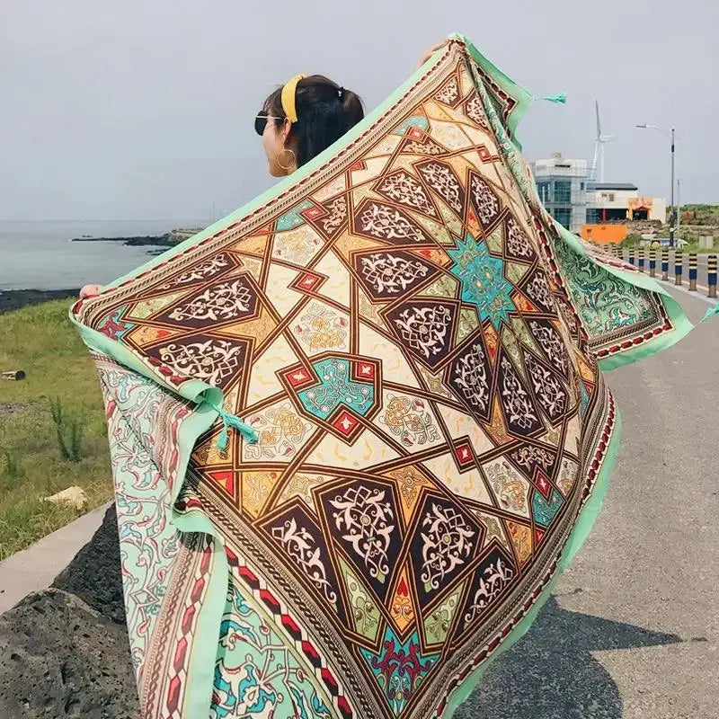 Oversized Boho Cotton Beach Blanket - LUXLIFE BRANDS
