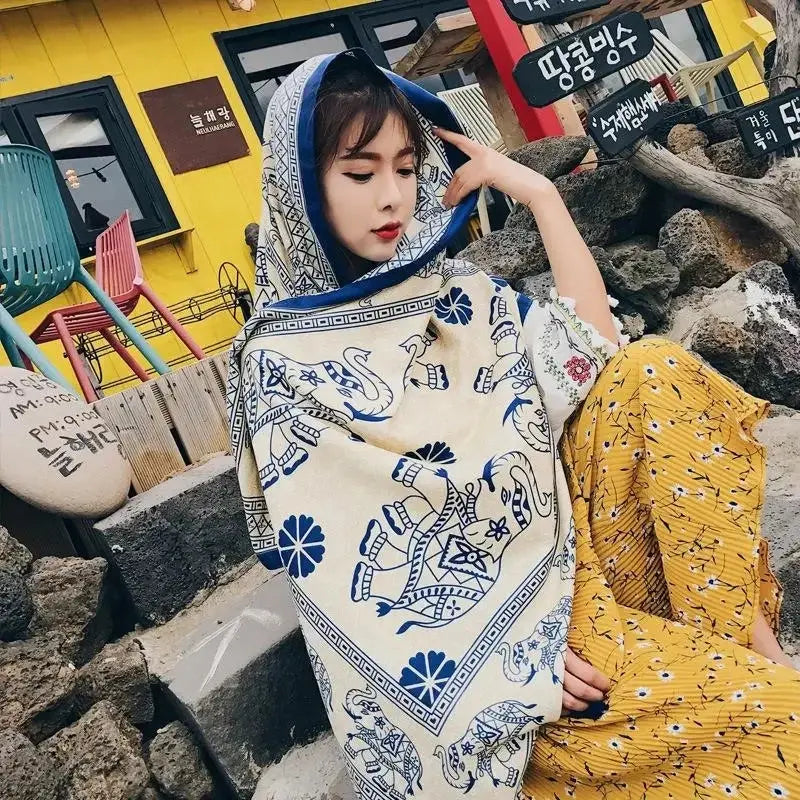 Oversized Boho Cotton Beach Blanket - LUXLIFE BRANDS