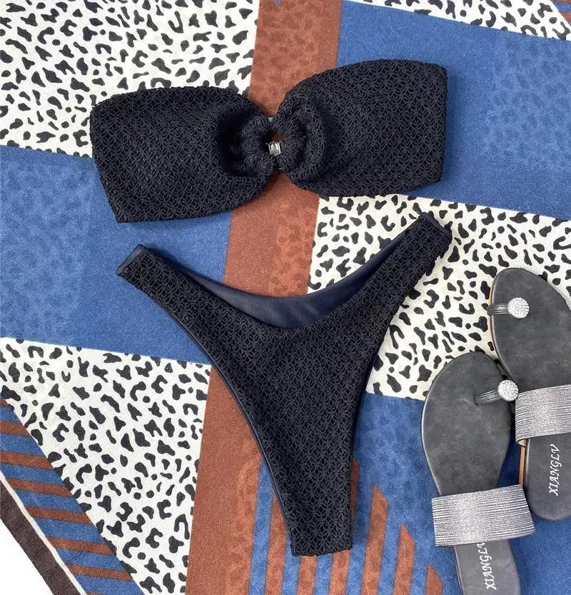 Key West High Waist Bandeau Bikini