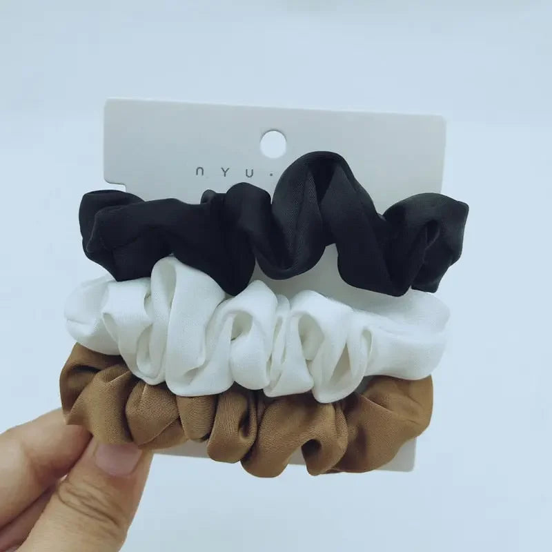 Satin Hair Scrunchies 3Pcs/Set