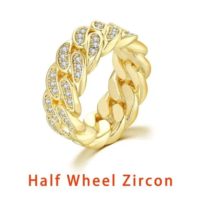 Dazzling Link Chain Ring