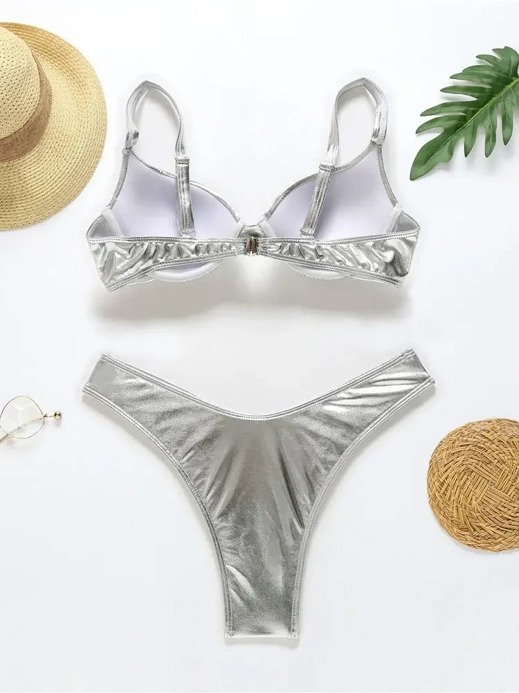 Mimi Metallic Push Up Bikini