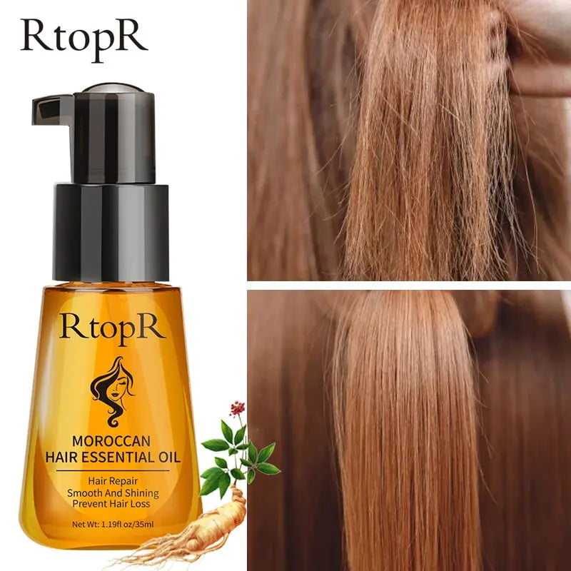 Morocco Argan Hair oil Care Essence Nourishing Repair Damaged Improve Split Hair Rough Remove Greasy Treatment Hair Care 35ML