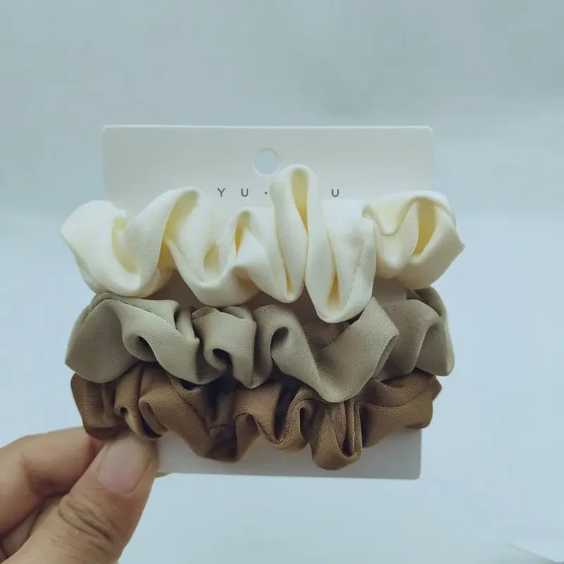 Satin Hair Scrunchies 3Pcs/Set