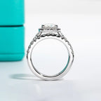 Wedding Band 2ct Total 2.648ct Oval Cut D Color Moissanite Ring Set