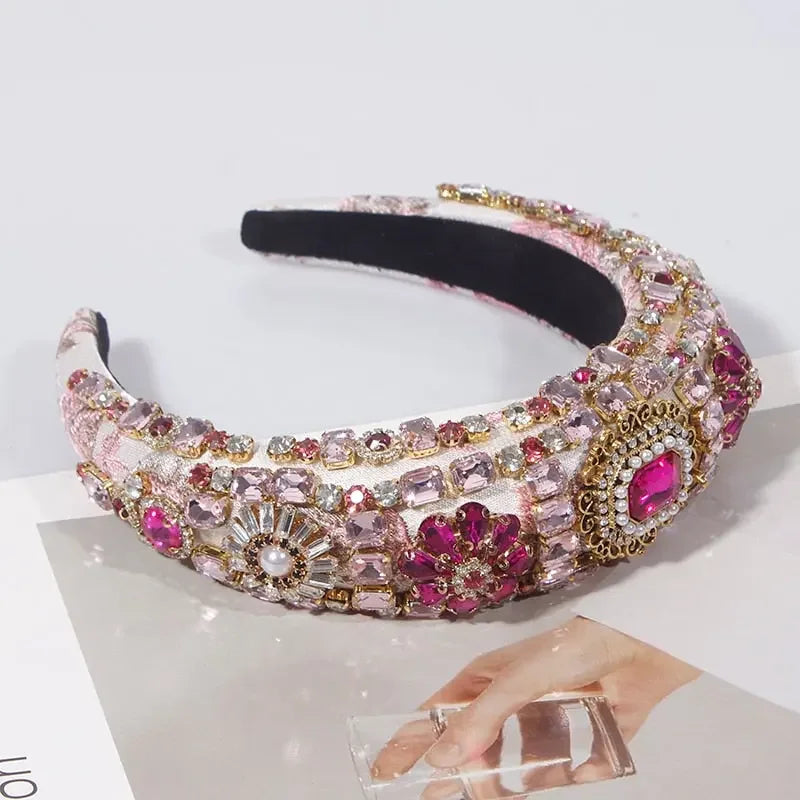 LUX Designer Rhinestone Baroque Headbands