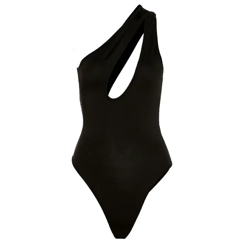 One Shoulder Sexy Bodycon Bodysuit