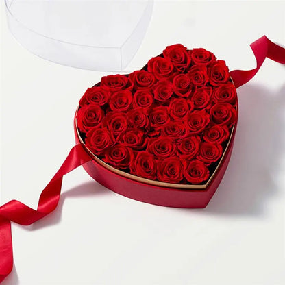 Heart Shape Roses Acrylic Gift