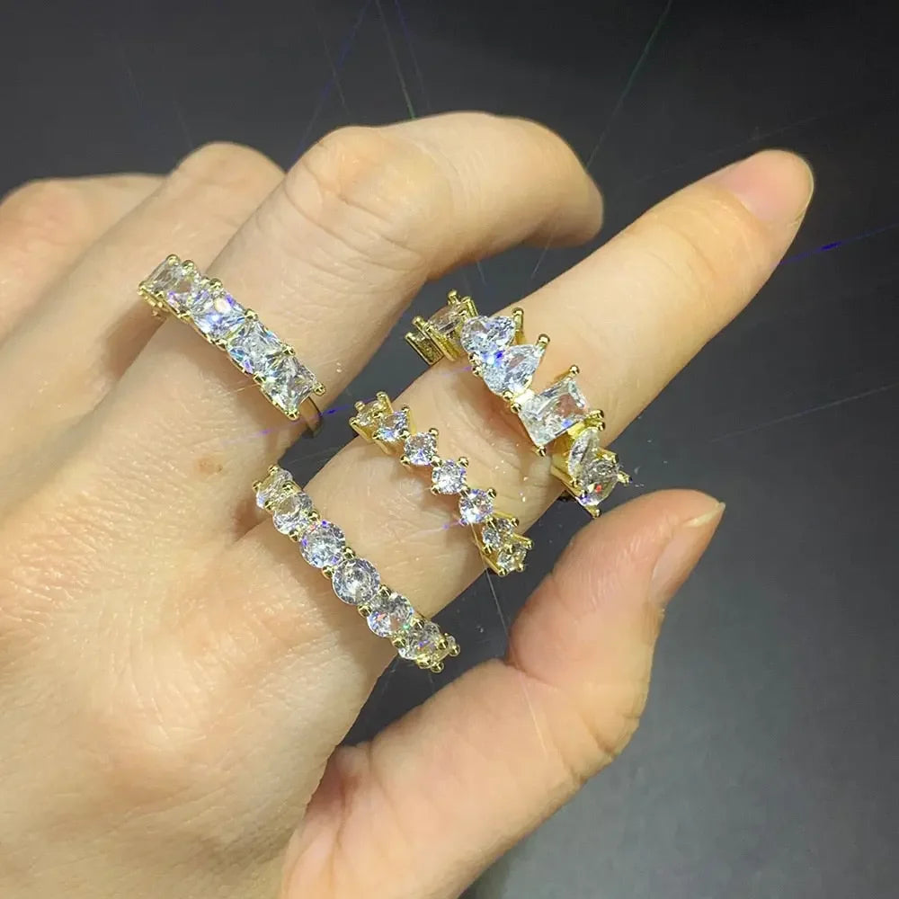 Happy Hour Crystal Stacking Rings