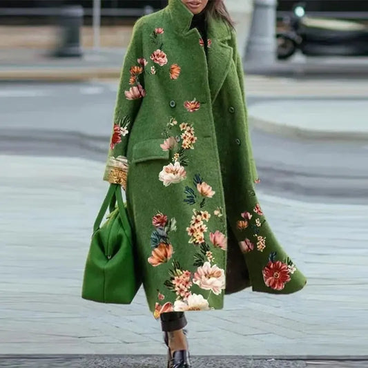 LOVE Winter Women Blend Wool Coat Lady Long Cardigan Coats Jacket - LUXLIFE BRANDS