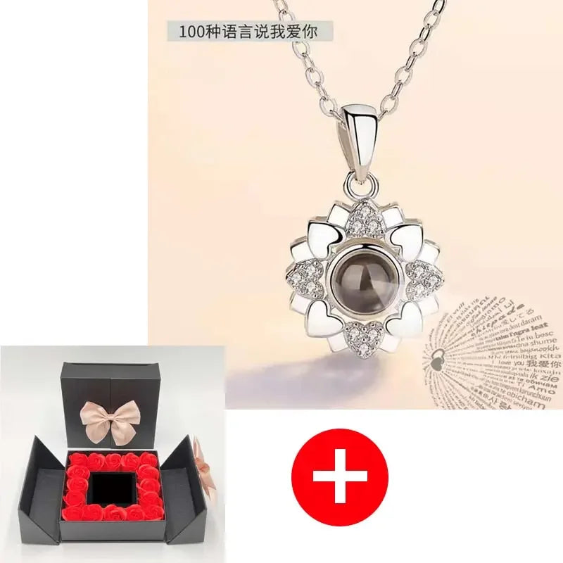 Valentines Artificial Rose & Jewelry Gift Box