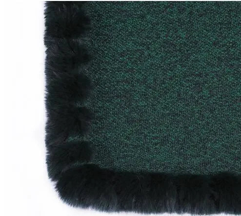 Faux Rabbit Velvet Warm Pullover Poncho