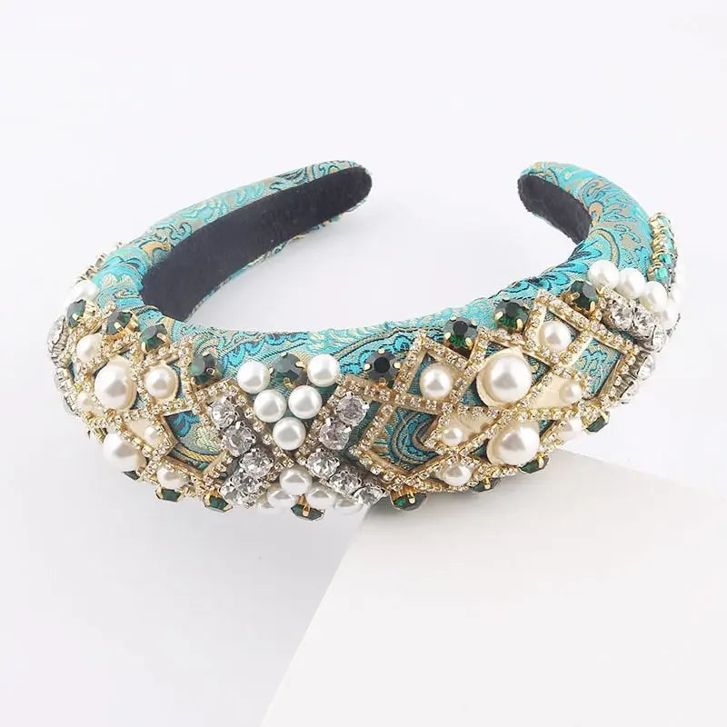 LUX Designer Rhinestone Baroque Headbands