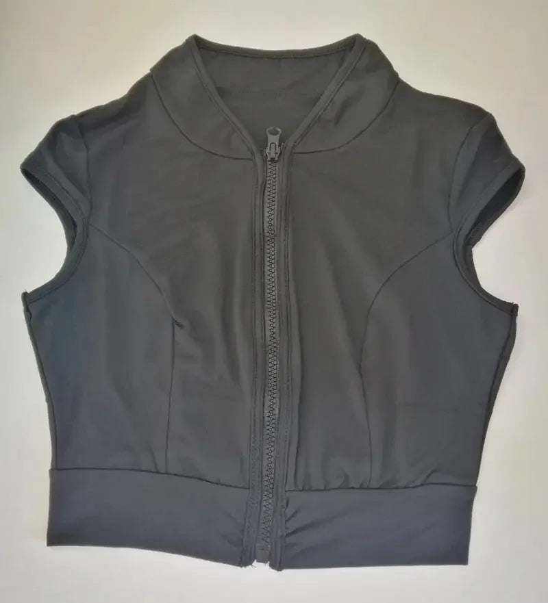 Yoga Top with Zipper Front - LUXLIFE BRANDS