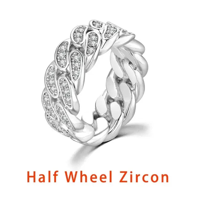 Dazzling Link Chain Ring