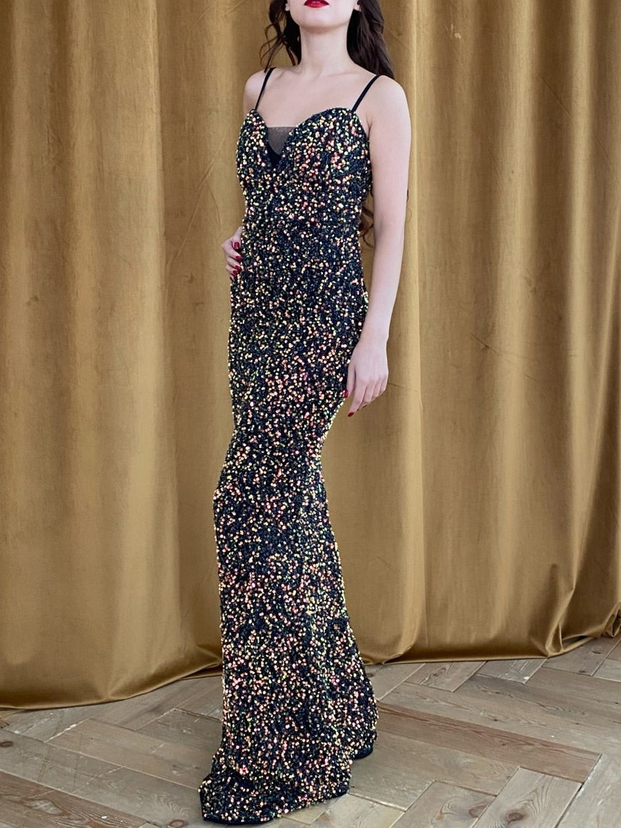 Sequin Event Evening Gown