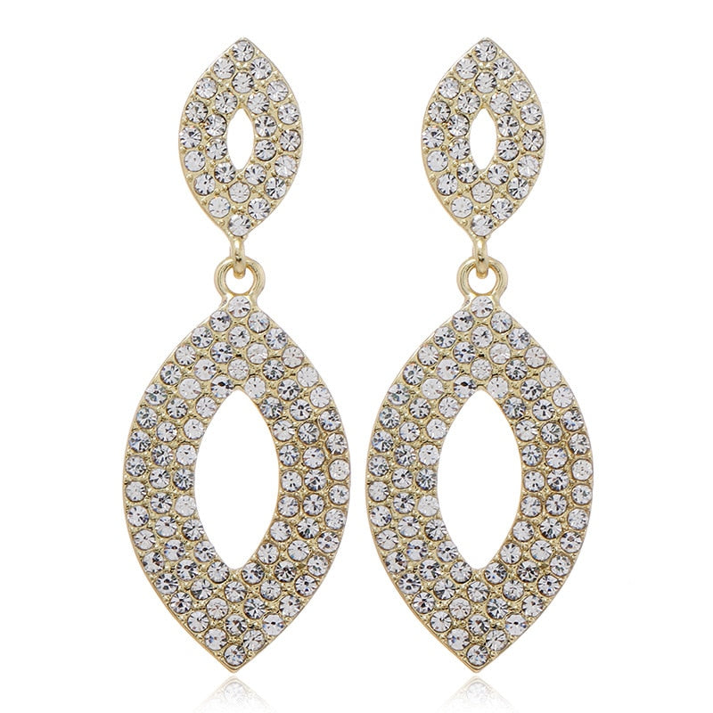 Luxury Rhinestone Crystal Long Tassel Earrings