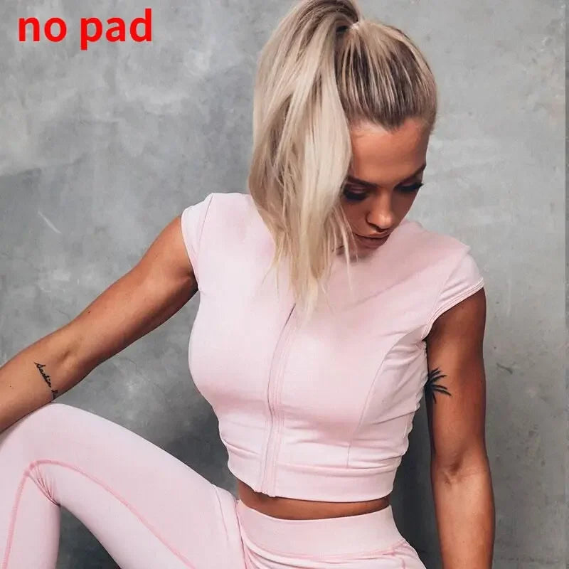 Yoga Top with Zipper Front - LUXLIFE BRANDS