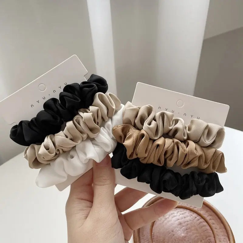 Satin Hair Scrunchies 3Pcs/Set