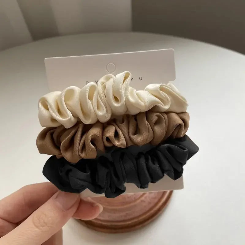 Satin Hair Scrunchies 3Pcs/Set