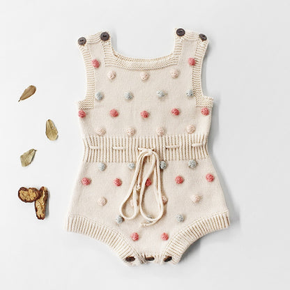 LUX Baby Knitted Sleeveless Romper Jumpsuit
