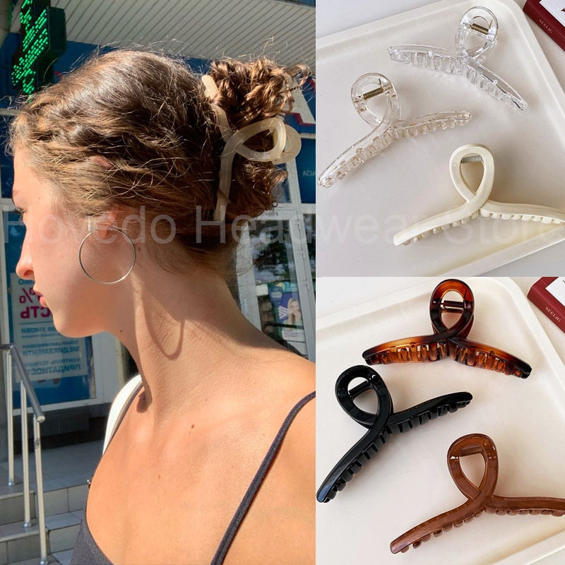 Vintage Cross Hair Clip Large Barrette Crab Hair Claws Bath Clip Ponytail Clip for Women Girls Claw Clip Hair Accessories