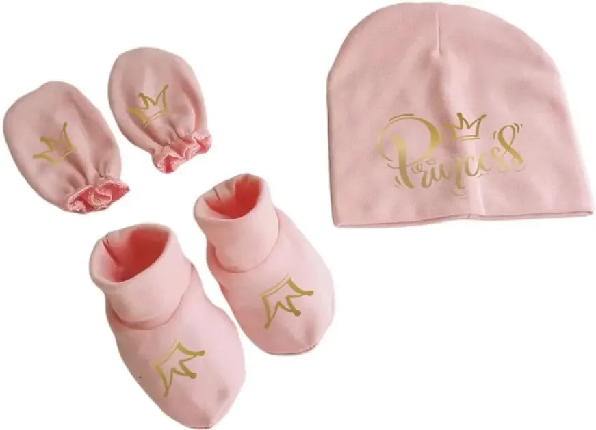 newborn baby photography props cotton beanie with detachable pompom hat beanie bonnet with gloves foot covers princess prince