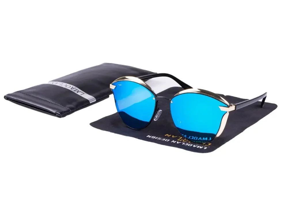 Women Polarized Metal Frame Sunglasses Sunshade Luxury Cat Eye Ladies Vintage Female Sun Glasses Oculos Gafas