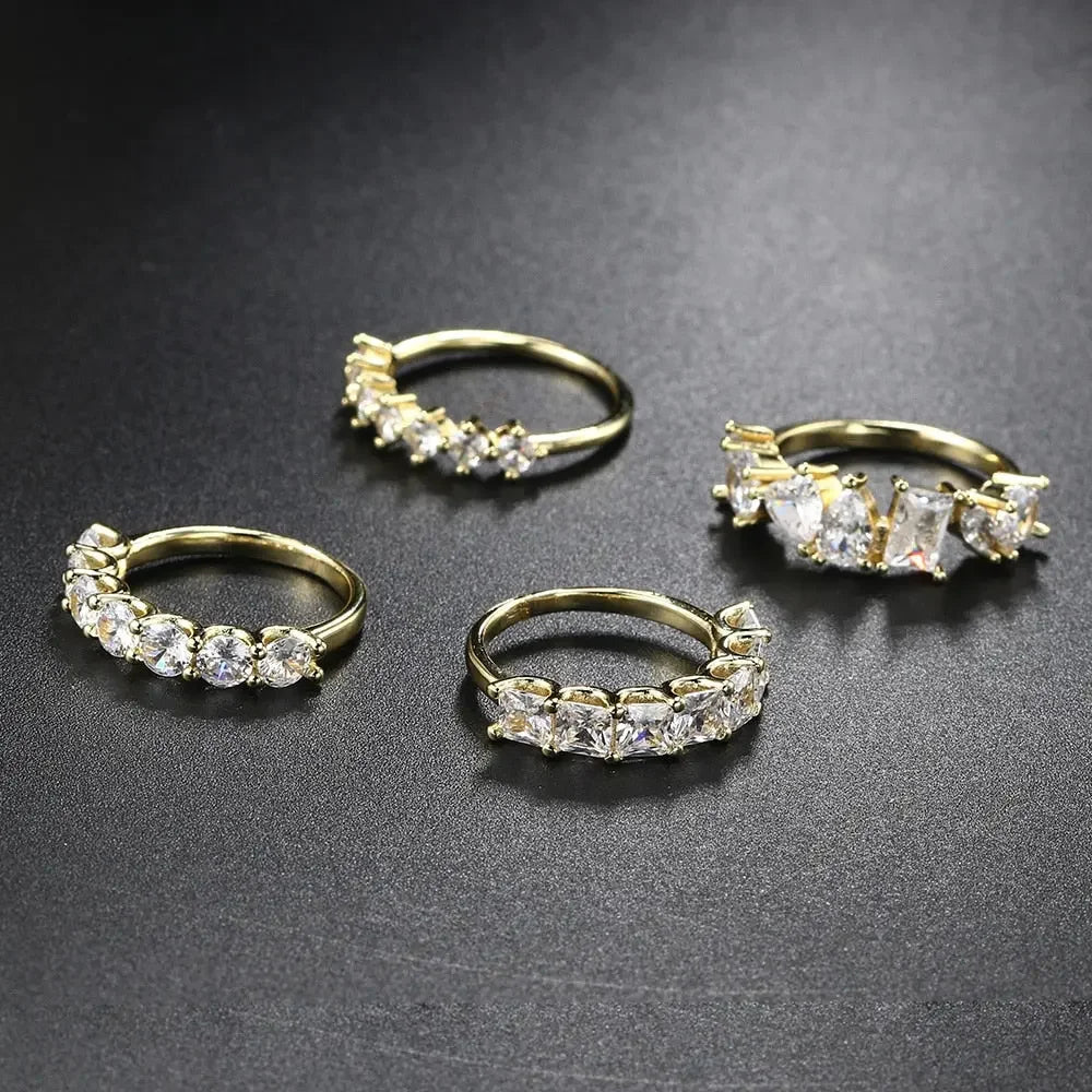 Happy Hour Crystal Stacking Rings