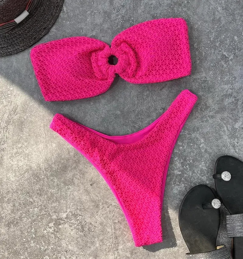 Key West High Waist Bandeau Bikini