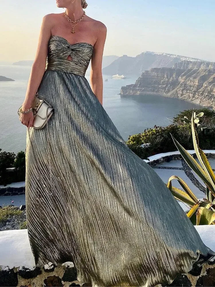 Jasmine Twist Strapless Evening Dress