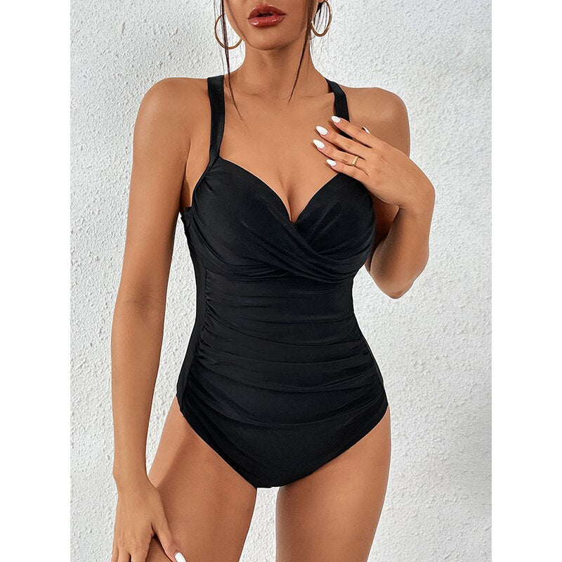 Riseado Tummy Control One Piece Swimsuits Woman 2023 Push Up Swimwear Swimming Suit for Women Bathing Suit Beach Wear Bath Suit