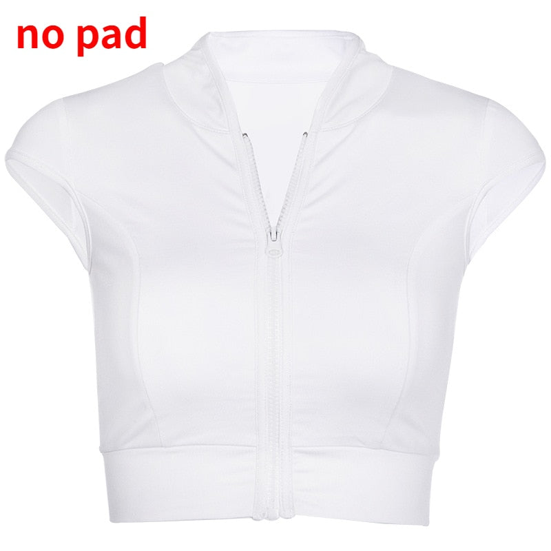 Yoga Top with Zipper Front
