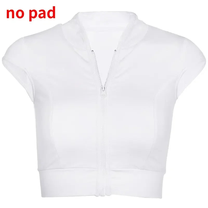 Yoga Top with Zipper Front - LUXLIFE BRANDS