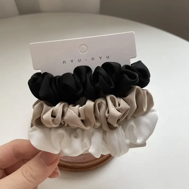 Satin Hair Scrunchies 3Pcs/Set