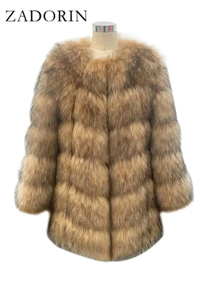 Long Faux Fur Coat S-4XL
