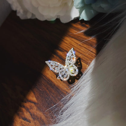 Elegant Butterfly Bling Ring